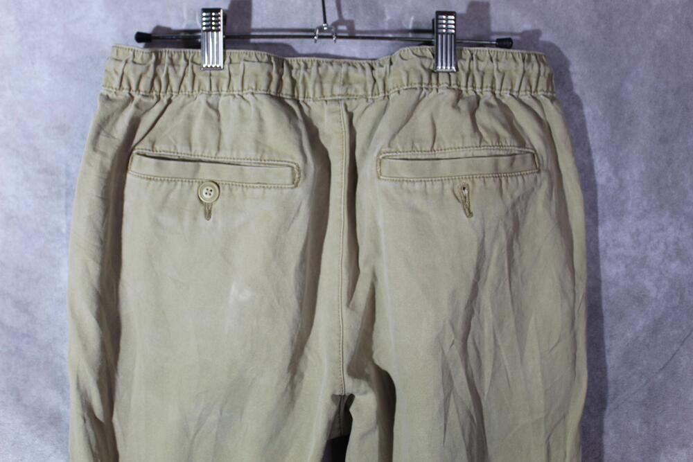 Old Navy Pants Mens Small Beige Jogger Elastic Relaxed Fit Drawstring Pockets
